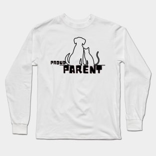 Proud Parent Dog&Cat Owner Designs Gift for animal lovers Long Sleeve T-Shirt